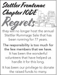 No longer hosting the annual Stettler Rummage Sale