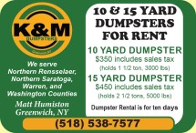 K & M DUMPSTERS FOR RENT