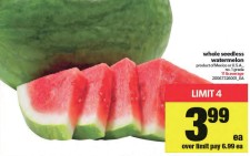 Whole seedless watermelon