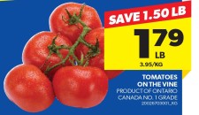 TOMATOES ON THE VINE at The Real Canadian Superstore