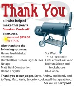 Thank You all who helped make this year's Smoker Cook-off a success