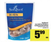 SeaQuest raw shell on shrimp or cooked peeled shrimp