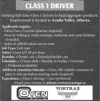 CLASS 1 DRIVER wanted