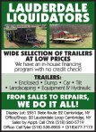 LAUDERDALE LIQUIDATORS WIDE SELECTION OF TRAILERS AT LOW PRICES