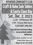Craft & Bake Sale Tables & Santa Claus Day