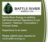 Battle River Energy is seeking full-time Contract Operators
