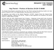 REQUEST FOR TENDER HAY PERMIT